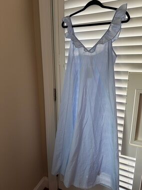 H&M Light Blue Ruffle-Trim Chemise